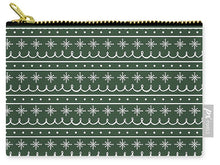 Load image into Gallery viewer, Green Snowflake Pattern - Carry-All Pouch