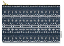 Load image into Gallery viewer, Blue Snowflake Pattern - Carry-All Pouch