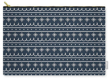 Load image into Gallery viewer, Blue Snowflake Pattern - Carry-All Pouch