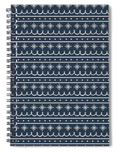 Load image into Gallery viewer, Blue Snowflake Pattern - Spiral Notebook