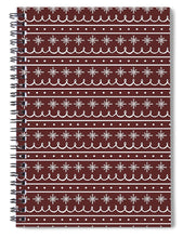Load image into Gallery viewer, Red Snowflake Pattern - Spiral Notebook