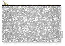 Load image into Gallery viewer, Snowflakes On Gray - Carry-All Pouch