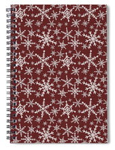 Load image into Gallery viewer, Red Snowflakes - Spiral Notebook