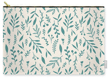 Load image into Gallery viewer, Teal Falling Leaves Pattern - Carry-All Pouch