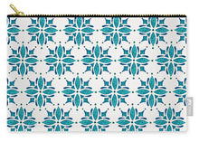 Load image into Gallery viewer, Teal Watercolor Tile Pattern - Carry-All Pouch
