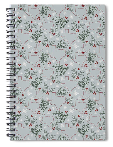 Texas Christmas Pattern - Spiral Notebook