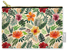 Load image into Gallery viewer, Tropical Watercolor Floral Pattern - Carry-All Pouch