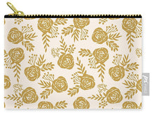 Load image into Gallery viewer, Warm Gold Floral Pattern - Carry-All Pouch