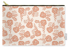 Load image into Gallery viewer, Warm Orange Floral Pattern - Carry-All Pouch