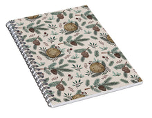 Load image into Gallery viewer, Winter Branches, Berries and Pine Cones - Spiral Notebook
