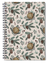 Load image into Gallery viewer, Winter Branches, Berries and Pine Cones - Spiral Notebook