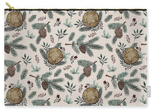 Load image into Gallery viewer, Winter Branches, Berries and Pine Cones - Carry-All Pouch