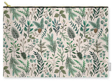 Load image into Gallery viewer, Winter Eucalyptus and Berry Pattern - Carry-All Pouch