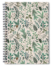 Load image into Gallery viewer, Winter Eucalyptus and Berry Pattern - Spiral Notebook
