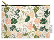 Load image into Gallery viewer, Yellow and Green Tropical Floral Patten - Carry-All Pouch