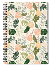 Load image into Gallery viewer, Yellow and Green Tropical Floral Patten - Spiral Notebook