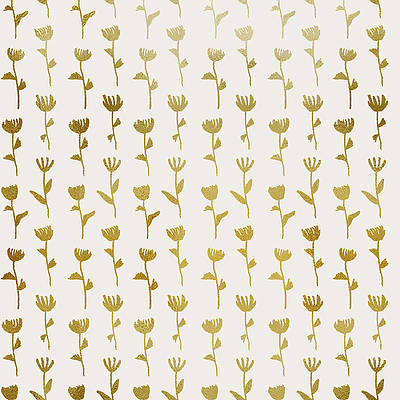 Gold Ink Flower Pattern – Lauren Ullrich Art