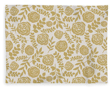 Load image into Gallery viewer, Gold Floral Pattern - Blanket
