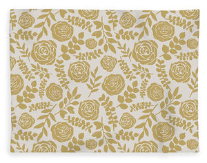 Gold Floral Pattern - Blanket