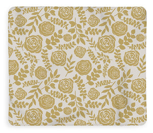 Gold Floral Pattern - Blanket