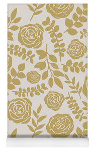 Gold Floral Pattern - Yoga Mat