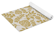 Load image into Gallery viewer, Gold Floral Pattern - Yoga Mat