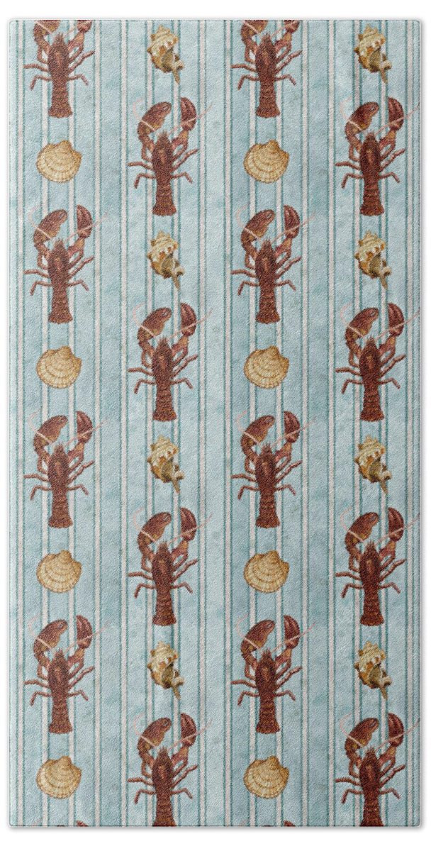 Lobster Pattern - Beach Towel
