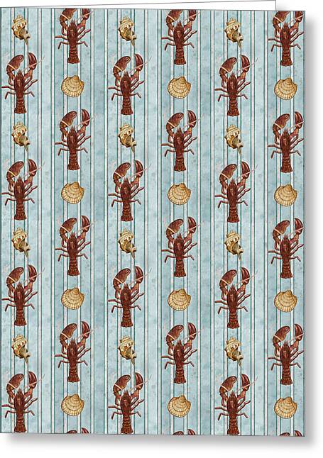 Lobster Pattern - Greeting Card