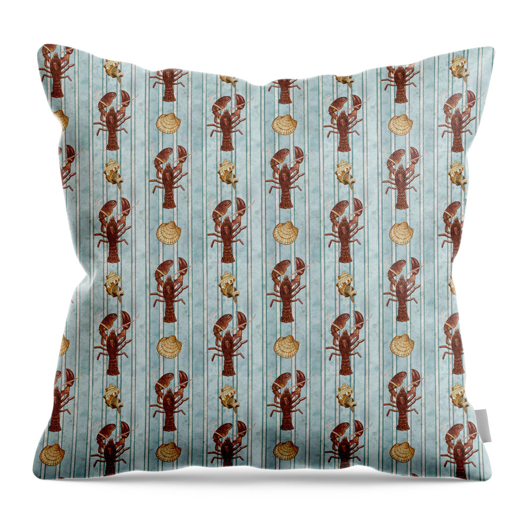 Lobster Pattern - Throw Pillow