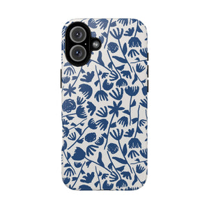 Dark Blue Floral Phone Case
