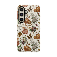 Load image into Gallery viewer, Fall Pumpkins, Flowers and Leaves Phone Case