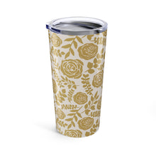Load image into Gallery viewer, Gold Floral Travel Mug
