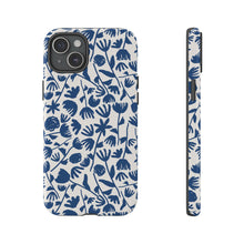 Load image into Gallery viewer, Dark Blue Floral Phone Case