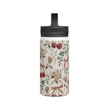 Load image into Gallery viewer, Cherry and Roses Handle Lid Water Bottle