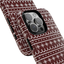 Load image into Gallery viewer, Red Snowflake Pattern Phone Case