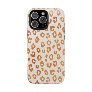 Copper Leopard Print Phone Case