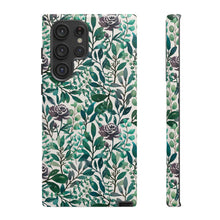 Load image into Gallery viewer, Purple Flowers and Eucalyptus Leaves Phone Case