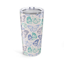 Load image into Gallery viewer, Purple and Green Butterfly Travel Mug