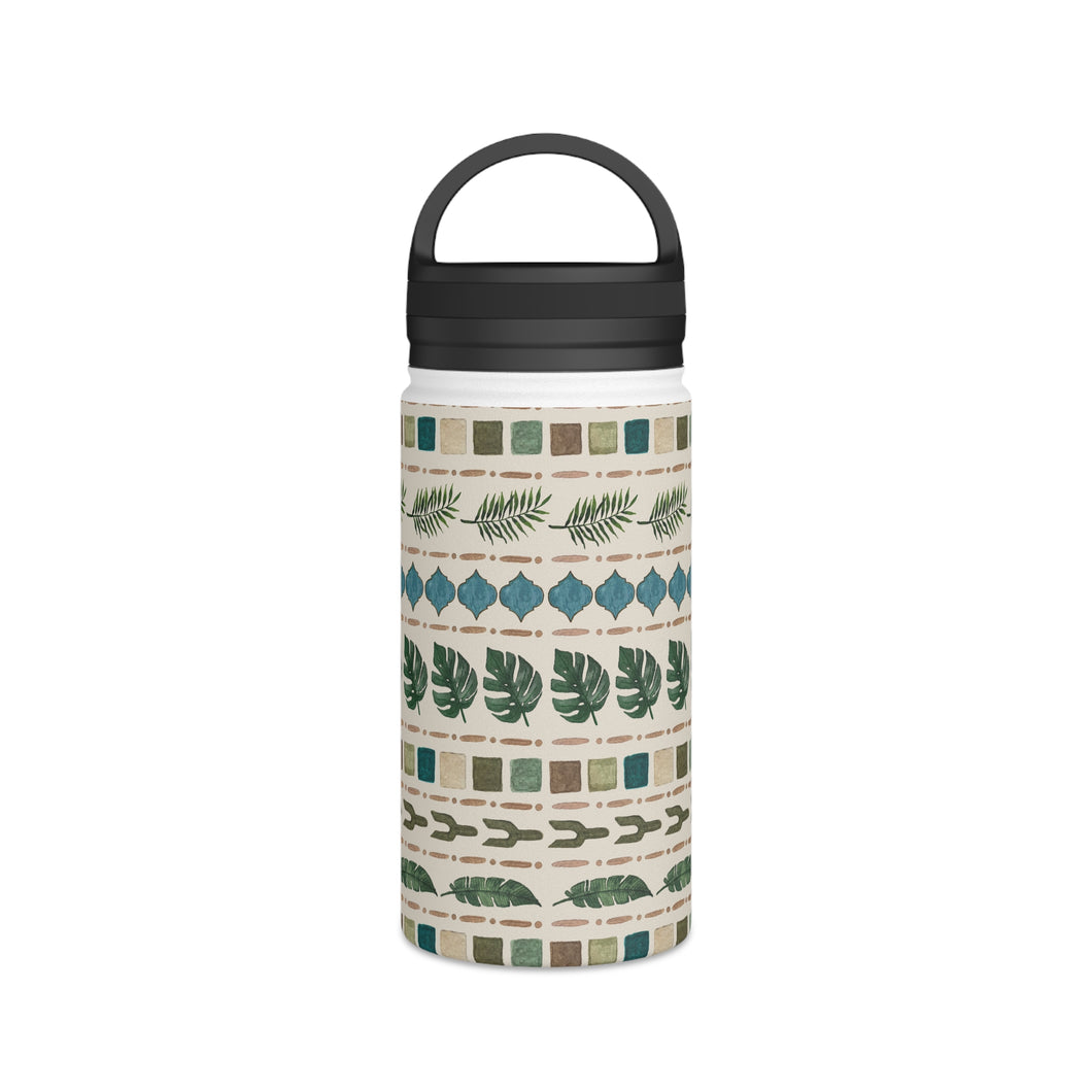 Oasis Stripes Handle Lid Water Bottle