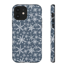 Load image into Gallery viewer, Blue Snowflakes Phone Case