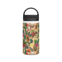 Load image into Gallery viewer, Tropical Fruit and Flowers Handle Lid Water Bottle