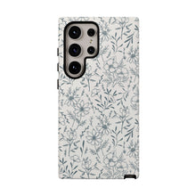 Load image into Gallery viewer, Blue Gray Flower Phone Case
