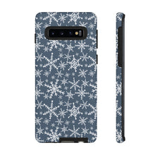 Load image into Gallery viewer, Blue Snowflakes Phone Case