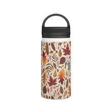Load image into Gallery viewer, Watercolor Fall Leaves Handle Lid Water Bottle