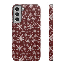 Load image into Gallery viewer, Red Snowflakes Phone Case