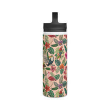 Load image into Gallery viewer, Tropical Bird Handle Lid Water Bottle