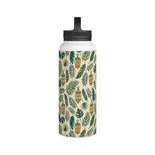 Load image into Gallery viewer, Tropical Leaves and Lanterns Handle Lid Water Bottle
