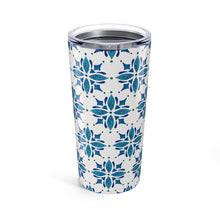 Load image into Gallery viewer, Blue Tile Watercolor Travel Mug