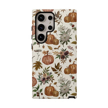 Load image into Gallery viewer, Fall Pumpkins, Flowers and Leaves Phone Case