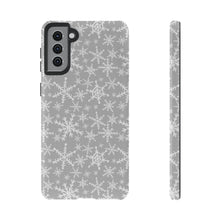 Load image into Gallery viewer, Gray Snowflakes Phone Case